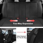 Luxury Diamond Quilted Waterproof Car Seat Covers Full Set - Universal Fit Black - Image 5