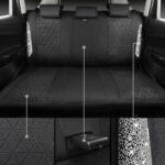 Bling Diamond Car Seat Covers: Waterproof Sparkly Universal Fit for Women, Black Silver - Image 7