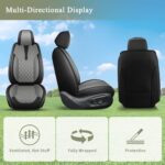 Subaru Crosstrek Leather Seat Covers: Breathable Black/Grey Pair 2016-2025 - Image 6