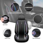 Premium Leather Car Seat Covers: Waterproof, Universal Fit, Full Set - Black Chameleon - Image 6