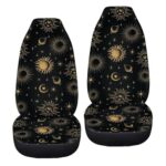 Sun Moon Star Front Seat Covers Universal Fit SUV Sedan Van 2PC - Image 6