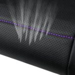 Universal Fit PU Leather Car Seat Covers: Airbag Safe, Zipper Design, Black & Purple - Image 7
