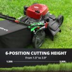 AMERISUN 21" Self-Propelled Gas Lawn Mower 170cc 3-in-1 Mulch Bag - Image 2
