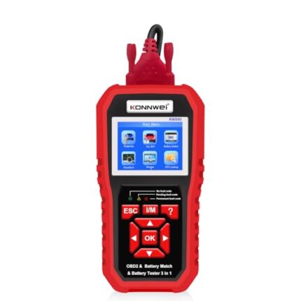 KONNWEI KW880 OBD2 Scanner Code Reader, Full System Car Diagnostic Tool with Check Engine Light Reset, Live Data, DTC Lookup, Battery Test, Supports All Vehicles from 2002, OBDII/EOBD Compatible