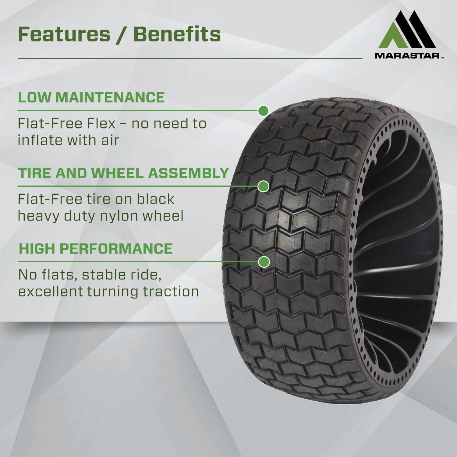 Upgrade⁤ our Riding Mowers with ​MARASTAR's Flat-Free Tire Pack!