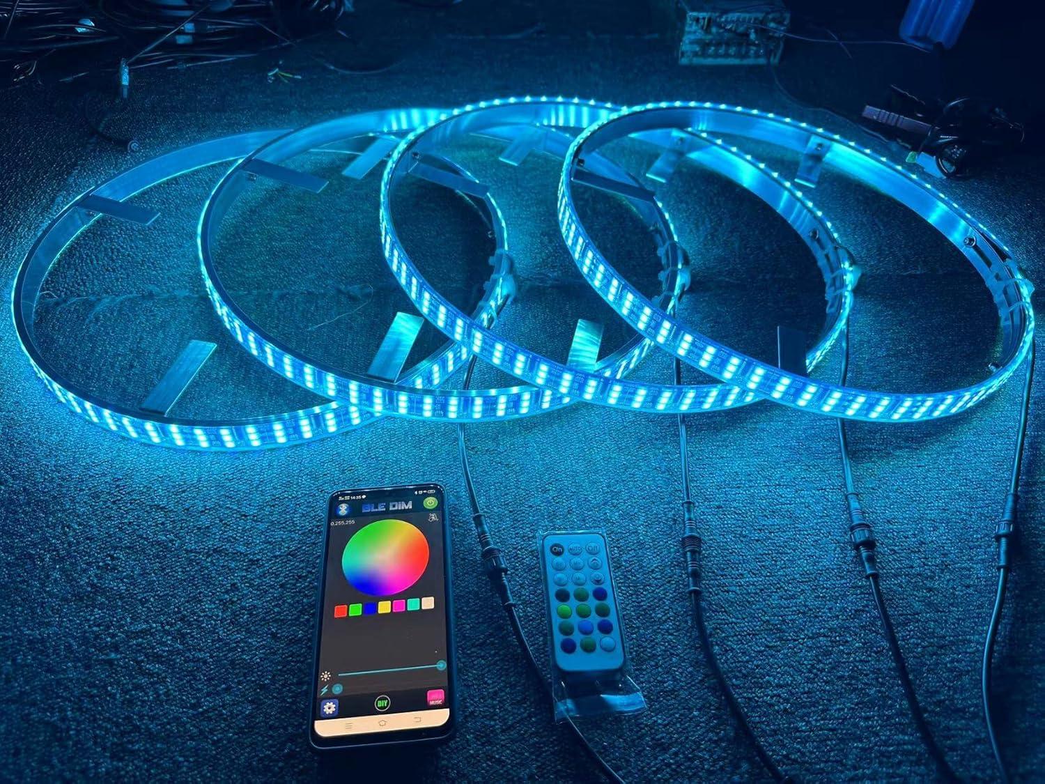Let's Light Up our Rides ⁢with Sando Tech's RGB wheel Rings!