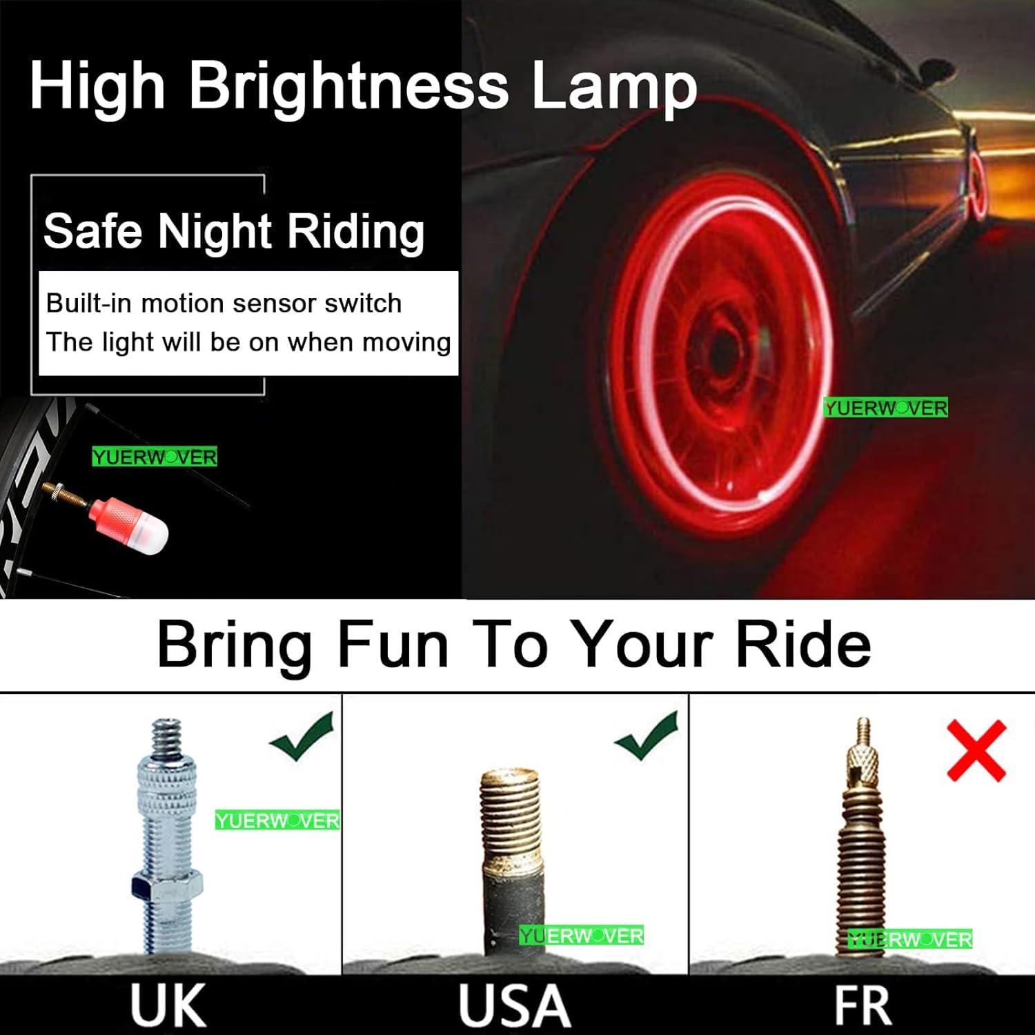 Light Up ⁤Our Rides: 4 Pack Waterproof LED Tire Lights!
