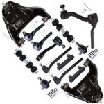 SCITOO 14pcs Suspension Kit For 1999-2004 For Chevy S10 1999-2005 Blazer w/Suspension Parts Upper Control Arm Lower Ball Joint Sway Bar Outer Inner Tie Rod End Adjusting Sleeve Idler and Pitman Arm