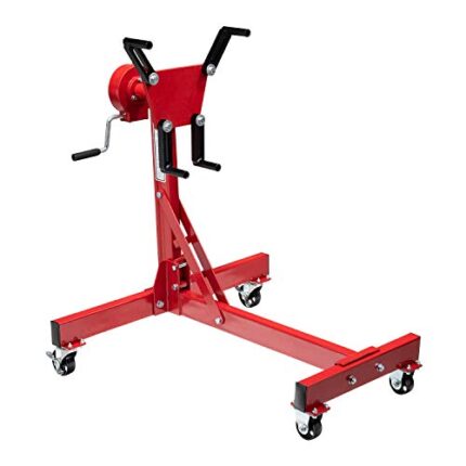 SUNEX TOOLS 8300GB, Foldable Engine Stand, ½ Ton Capacity, Self-Locking Worm Drive Gearbox, Foldable, Adjustable, Caster Wheels, Four Wheel Base
