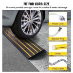 VEVOR 4FT Heavy Duty Rubber Curb Ramp 15T Driveway Wheelchair Ramp - Image 2