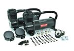 VIAIR 444C Dual Air Compressor for Air Suspension (2 Pack) 12V Continuous Duty Cycle Compressor for Air Tanks, Bags, Air Horns 200 PSI (Stealth Black)
