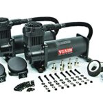 VIAIR 444C Dual Air Compressor for Air Suspension (2 Pack) 12V Continuous Duty Cycle Compressor for Air Tanks, Bags, Air Horns 200 PSI (Stealth Black)