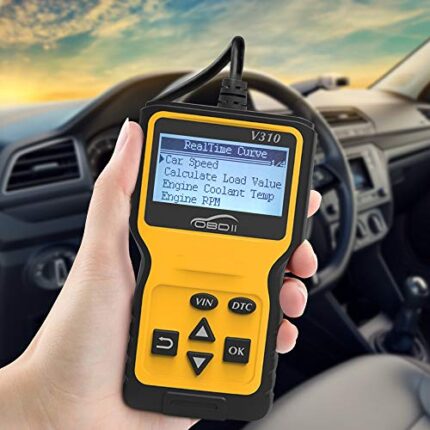 car Code Reader and Reset Tool Scanner for Car Obd2 Scanner Diagnostic Tool Vehicle Code Reader Auto Check Engine Obdii Eobd Can Diagnostic Scan Tool with Reset Clear