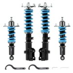 maXpeedingrods Coilover for Honda CR-V 2007-2011, 24 Levels Damper Adjustable Coilovers Suspension Kit Strut, Height Adjustment Shock Absorber Struts, T6 Upgraded Lowering Kits Blue