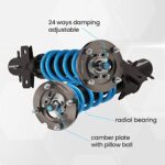 MaxPeedingRods Coilover Kit for Ford Mustang 2005-2014 24-Level Adjustable Suspension Lowering Struts Blue - Image 3