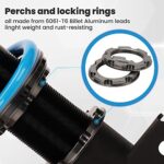 MaxPeedingRods Coilover Kit for Ford Mustang 2005-2014 24-Level Adjustable Suspension Lowering Struts Blue - Image 4