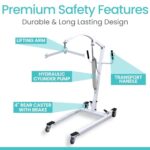 Vive Hydraulic Patient Lift with Sling - Portable Home Transfer System
``` - Image 4