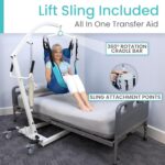 Vive Hydraulic Patient Lift with Sling - Portable Home Transfer System
``` - Image 5