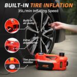 5-Ton 12V Electric Car Jack Kit w/ Impact Wrench & Tire Inflator - SUV Truck - Image 4