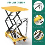 YITAHOME 550lb Hydraulic Lift Cart 11-42in Adjustable Scissor Table - Image 4