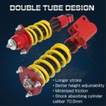 Honda Civic 2001-2005 Coilovers Suspension Lowering Kit Red Struts - Image 4