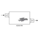 Flowmonster 42543-FM Dual Chamber Performance Muffler Exhaust - Image 2