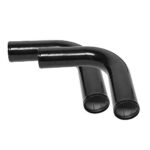 8PC 2.5" Aluminum Intercooler Piping Kit with Clamps Black - Image 4