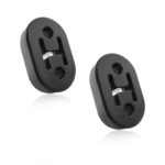 Ohleats 2 PCS Car Rubber Exhaust Hanger, Heavy Duty Auto Exhaust Muffler Insulator Bushing, High Density Bracket Hanger with 2 Holes 0.47 Inch (12mm), Universal Car Accessories