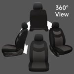 Universal Car Seat Covers: Breathable Cloth Protectors for All Vehicles, Black/Charcoal - Image 3