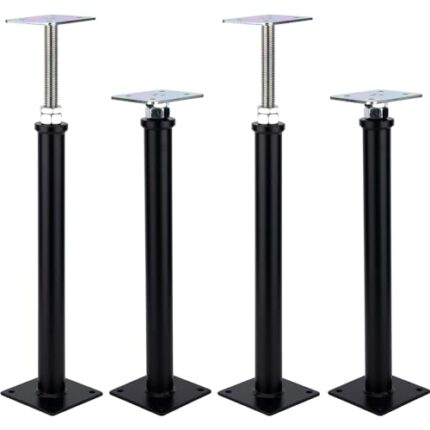 4-Pack Adjustment Floor Jack Post Floor Jack Lift Supports 16.5-20.5 Inch Adjustable House Jack,Adjust Supports,Lift Supports,Mini Screw Jack, Floor Straightener,Level Supports