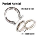 AotoKoop 3.5" Stainless Steel V-Band Clamp Kit Exhaust Turbo Flange - Image 4