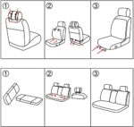 Premium Leather Car Seat Covers: Full Set 5-Seat SUV Truck Universal Fit Black/White - Image 6