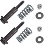 35129 M8x1.25x82mm Exhaust Bolts and Nuts Kit,Includes 2 Sets Exhaust Manifold Bolts+Exhaust Springs+Nuts+Gaskets For Subaru Acura Honda Lexus Toyota Mazda Pontiac Ford Isuzu 18317 4682,Es491