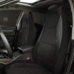 Carbon Fiber Mesh Sport Bucket Seat Covers Black High Back 2 Front - Image 5