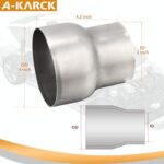 A-KARCK 3" to 4" Stainless Steel Exhaust Pipe Adapter Reducer - Image 2