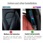 QOMAGO Carbon Fiber Car Seat Belt Covers | Soft Comfort Universal Fit - Image 5