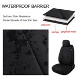 Waterproof Neoprene Car Seat Covers Full Set Universal Fit Black - Image 7