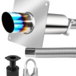Upgraded Generator Exhaust Extension Kit, Stainless Steel, with Muffler And Insulated Through-Wall Mounting Plate, Exhaust Adapter, Exhaust Pipe, U-bolt Clamps, for Firman and Hond