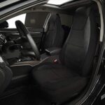 Carbon Fiber Mesh Sport Bucket Seat Covers Black High Back 2 Front - Image 4