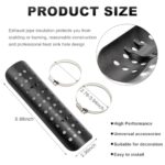 Universal Motorcycle Exhaust Heat Shield - Aluminum Pipe Guard Protector Black - Image 2