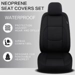 Waterproof Neoprene Car Seat Covers Full Set Universal Fit Black - Image 6