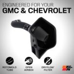 K&N Cold Air Intake System: High-Flow Air-Filter, Increase Performance & Horsepower: Compatible with 2019-2023 CADILLAC/CHEVROLET/GMC Escalade,Silverado 1500,Suburban,Tahoe,Sierra 1500,Yukon; 30-3110