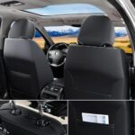 FLORICH Leather Seat Covers Full Set 5 Seats Black White Universal - Image 7