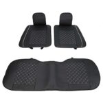 Premium Leather Car Seat Covers: Full Set 5-Seat SUV Truck Universal Fit Black/White - Image 9