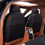Flying Banner Waterproof Leather Car Seat Covers Full Set 8PCS Black - Image 4