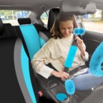 Cozy Lake Blue Full Car Seat Cover Set - Soft Fuzzy 43pc Women's Auto Accessory Kit - Image 7