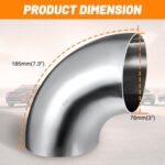 Stainless Steel 90° Exhaust Elbow Pipe 3" | Car Performance Mod Kit (4-Pack) - Image 4