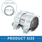 VW Jetta Exhaust Pipe Clamp 62x94mm Stainless Steel 2005-2014 - Image 3