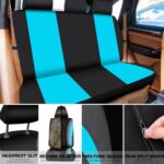 Cozy Lake Blue Full Car Seat Cover Set - Soft Fuzzy 43pc Women's Auto Accessory Kit - Image 4