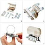 Premium Stainless Steel Exhaust Muffler Clamps, 2-Pack Butt Joint Band Clips 1.5'' & 2'' - Image 5
